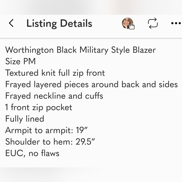 Worthington: Women's Petite Military Jacket - Picture 13 of 13